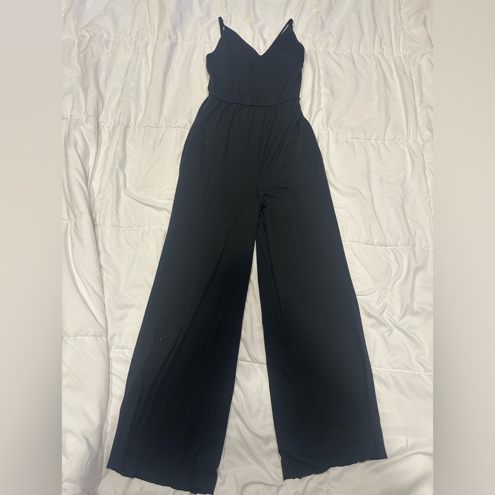 Pink Lily Classic Black Jumpsuit